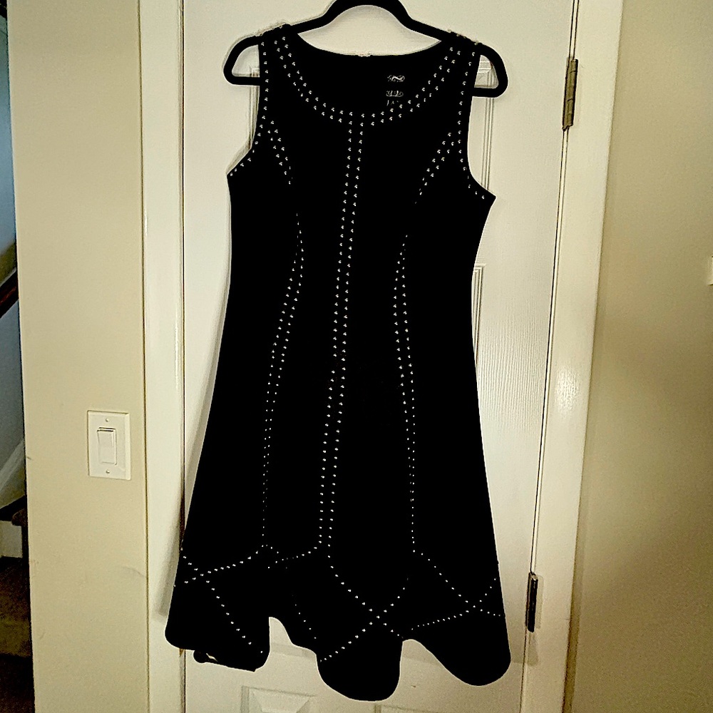 Jax Silver Studded Sleeveless Dress Size 12